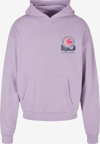 Sweat-shirt 'Sunset Charm' Merchcode en violet : devant
