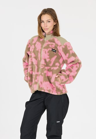 SLOPE Athletic Fleece Jacket 'Kendor' in Pink: front
