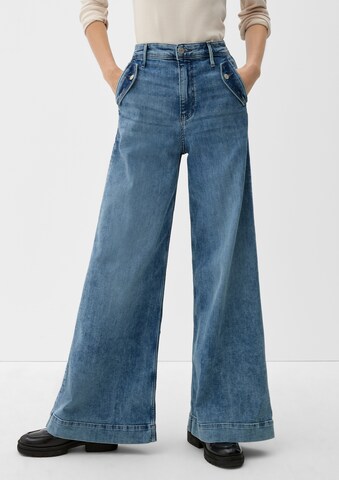 s.Oliver Wide leg Jeans in Blauw: voorkant