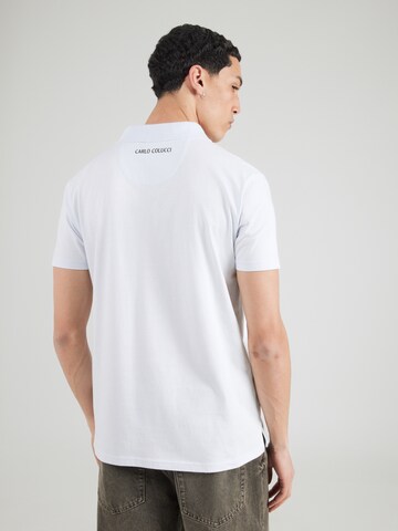 Tricou de la Carlo Colucci pe albastru: spate