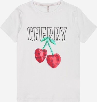 KIDS ONLY T-Shirt 'Kita' in jade / pitaya / schwarz / weiß, Produktansicht
