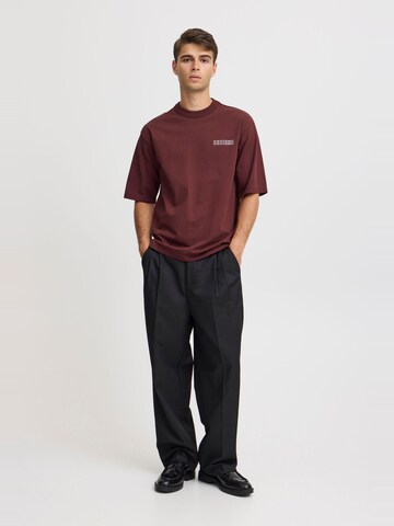 Casual Friday Loosefit Bandplooibroek 'Grant' in Zwart