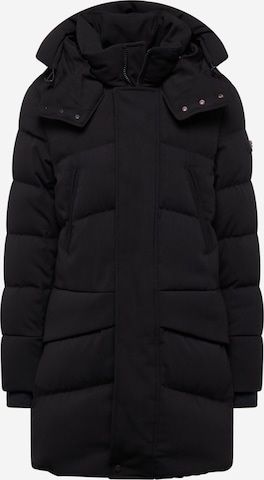 Peuterey Χειμερινό παλτό σε μαύρο: μπροστά
