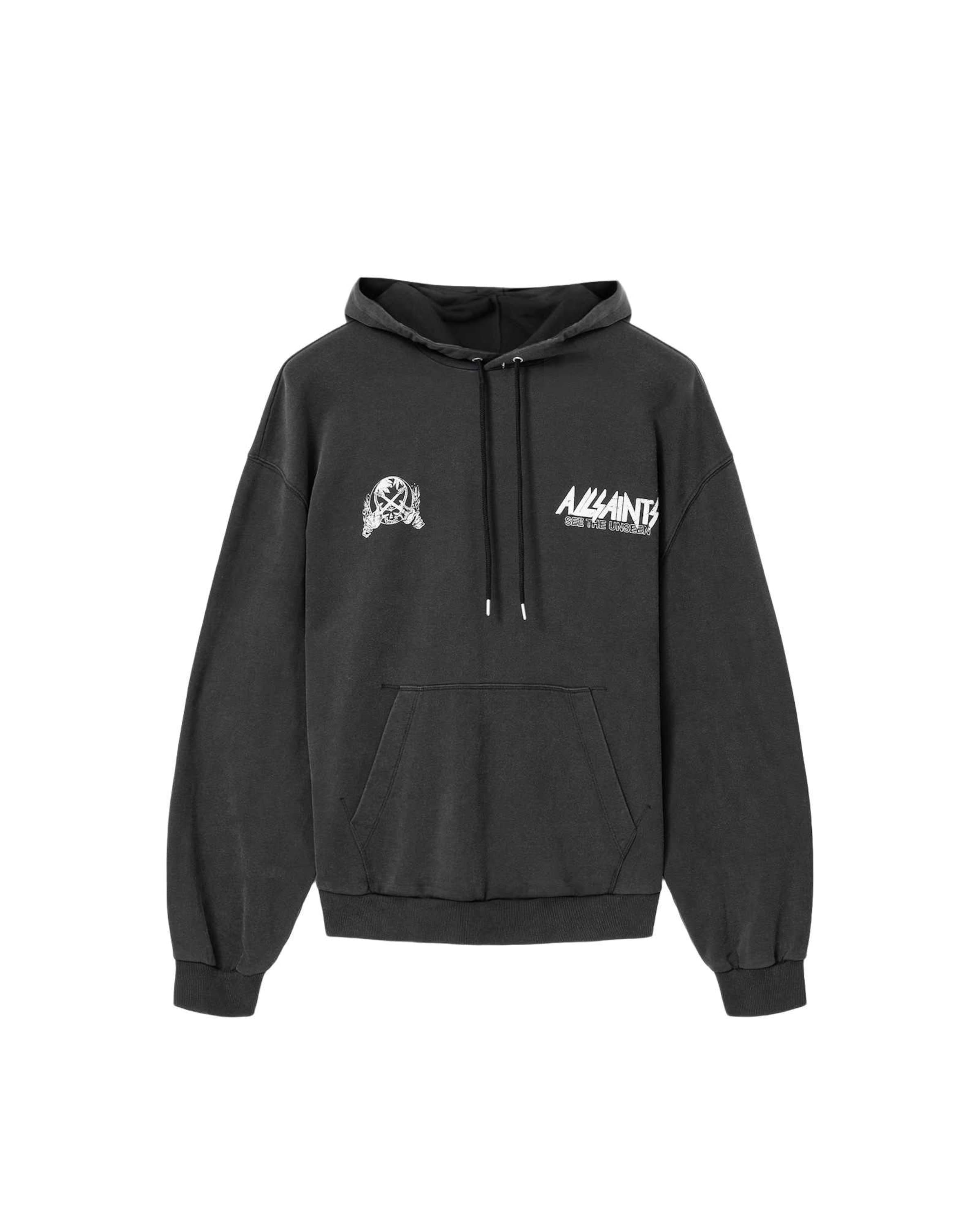 AllSaints Sweatshirt 'CHROMIUM' in Black: front