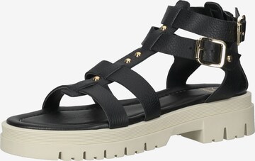 SANSIBAR Strap Sandals in Black: front