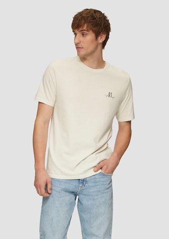T-Shirt QS en beige : devant