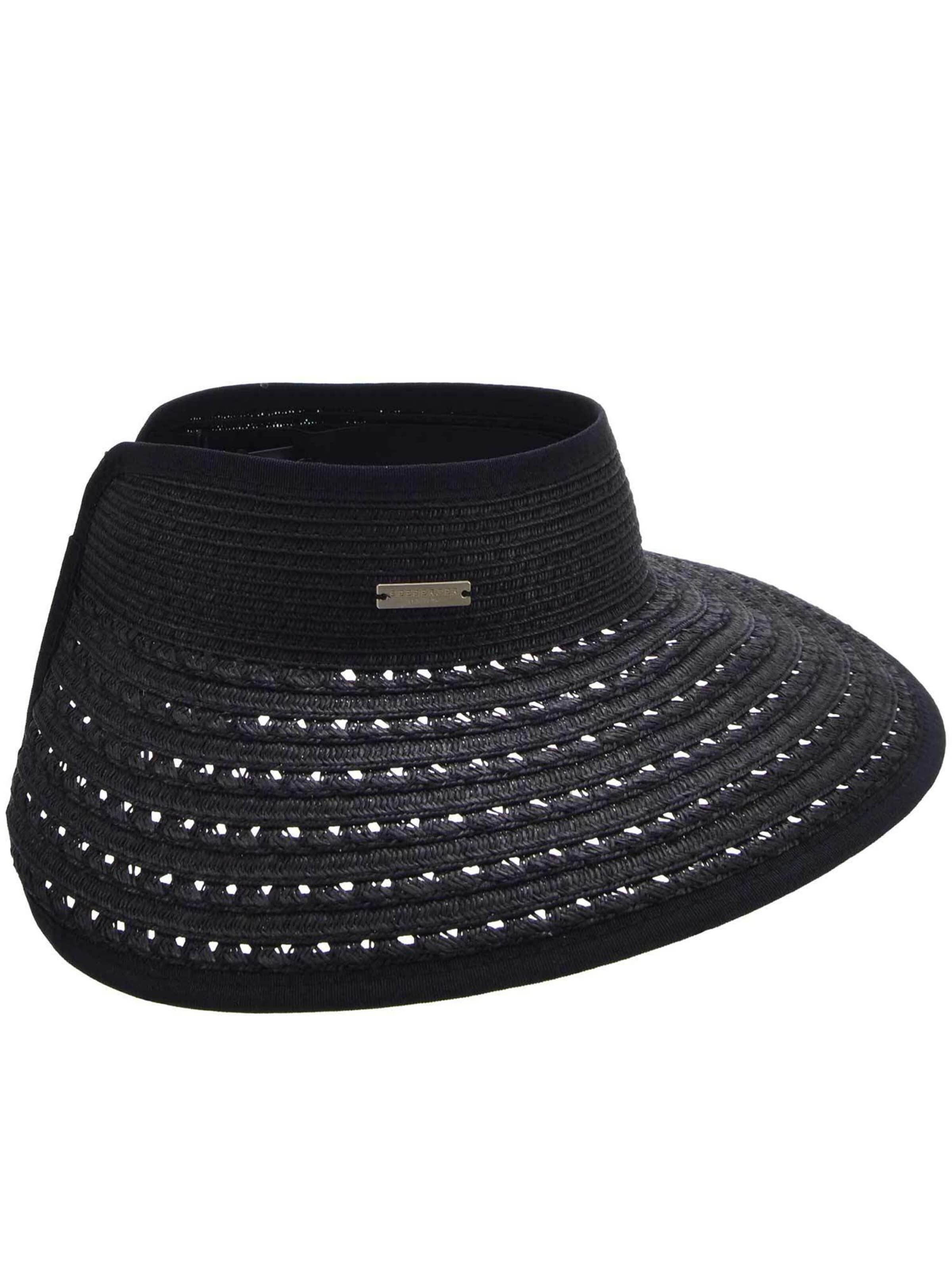Seeberger Hat 'Visor' in Black: front