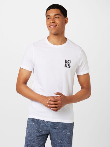 Michael Kors - Camiseta 'TRANSISTOR' en blanco: frente