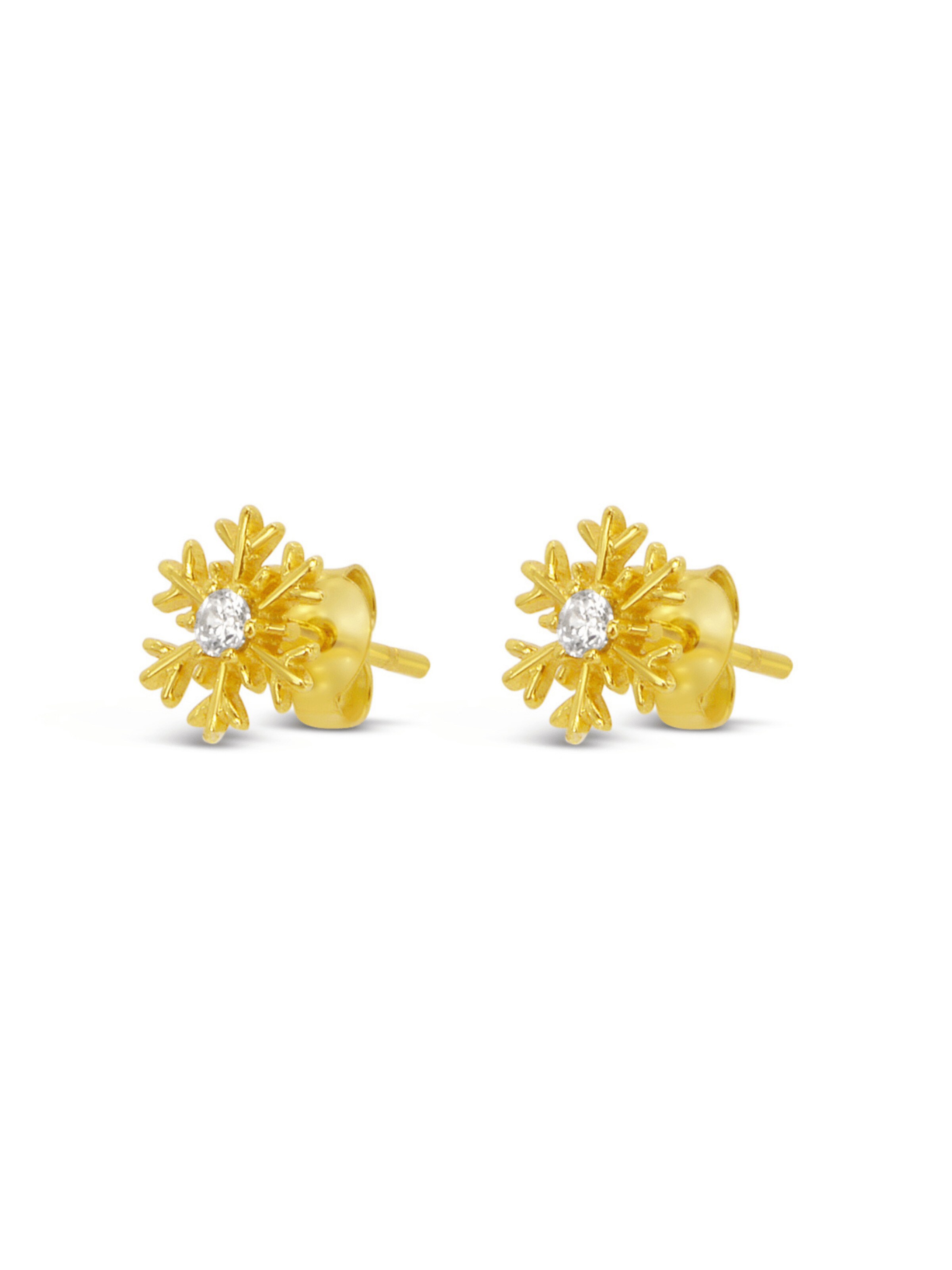 ARS-ARGENTI Earrings 'HERE COMES THE SNOWFLAKE' in Gold: front