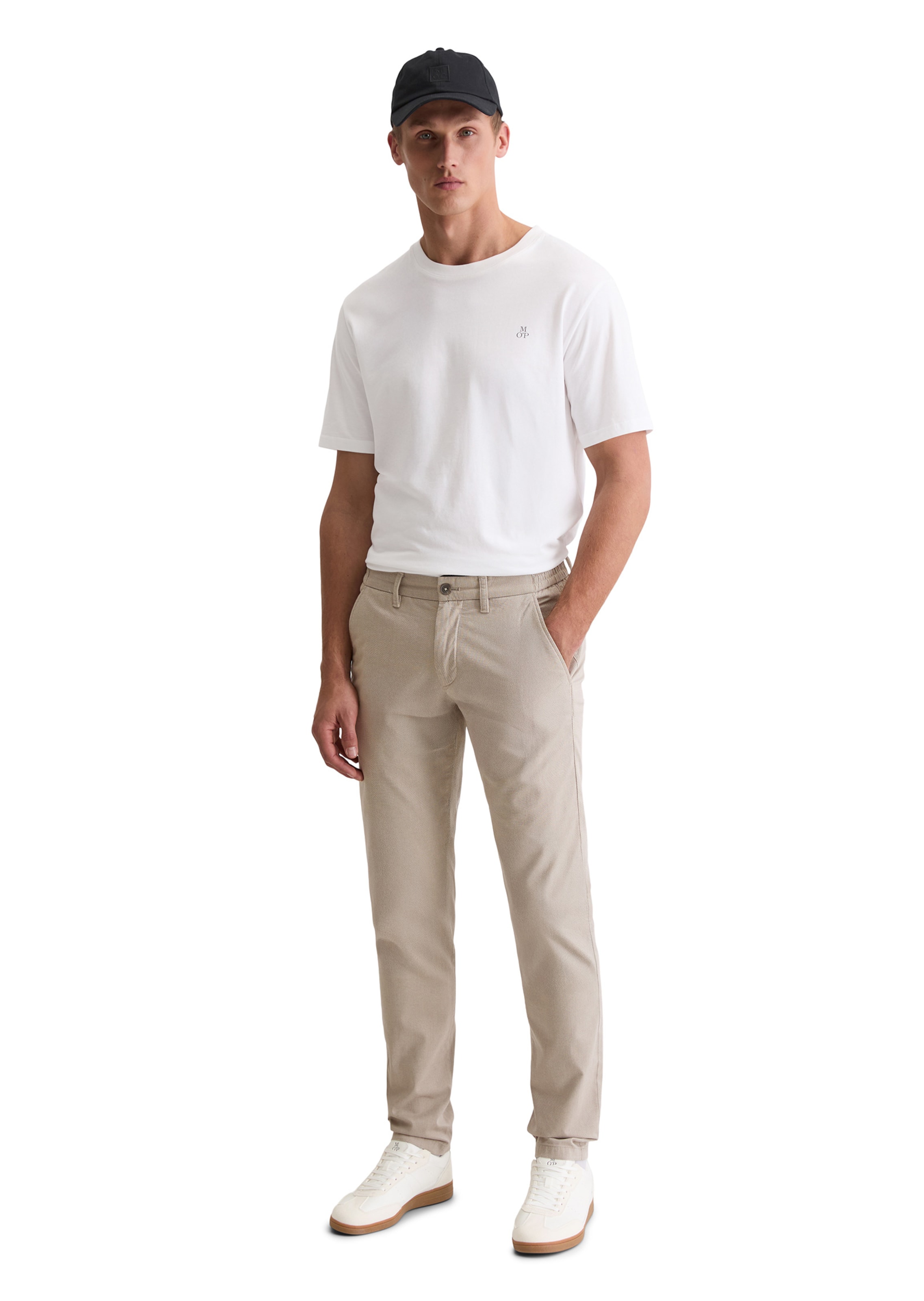 Marc O'Polo Regular Chino trousers 'Stig' in Beige