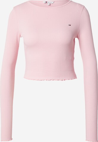 Tommy Jeans Shirt in Roze: voorkant