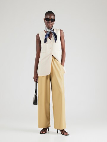 TOPSHOP Wide leg Trousers in Yellow