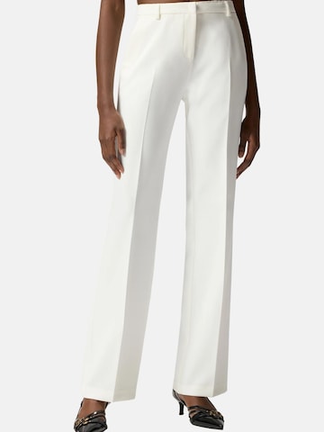PINKO Regular Trousers with creases in White: front