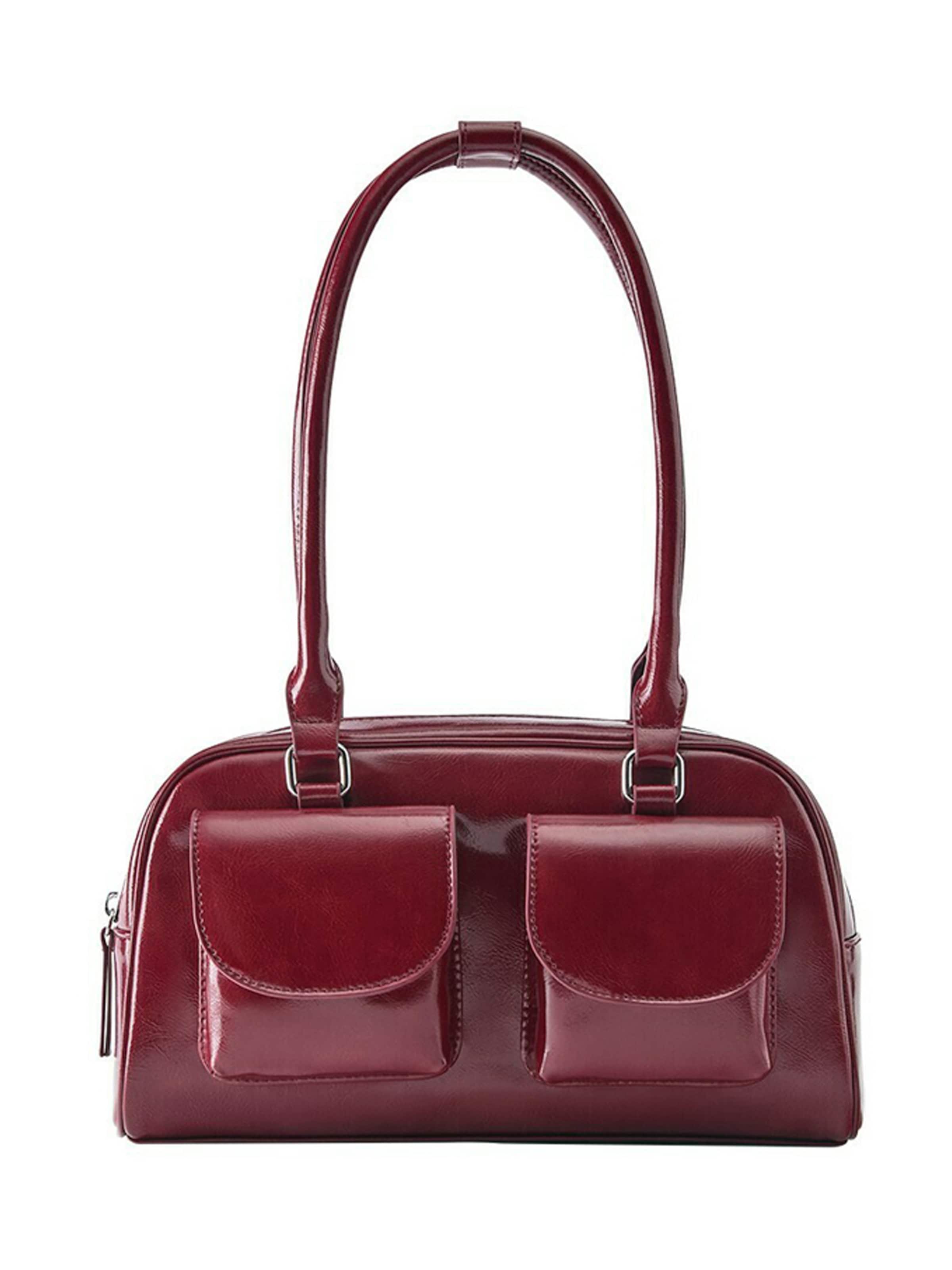 Borsa a spalla in One Size Pull&Bear di colore rosso scuro, Visualizzazione prodotti