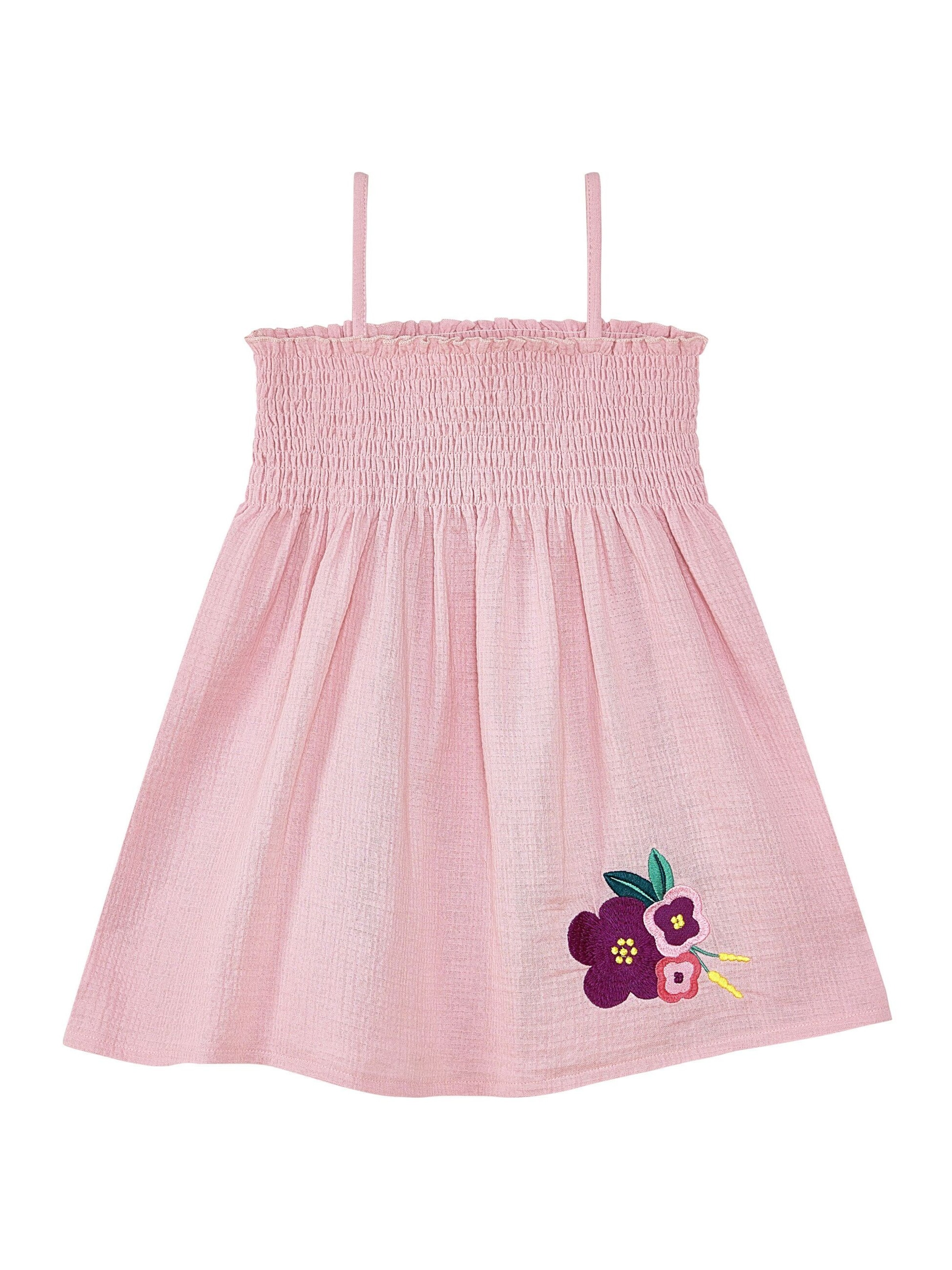 Denokids Kleid 'Flowers Muslin' in Pink: Vorderseite