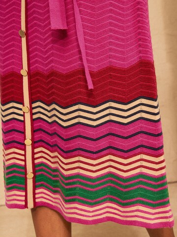Robes en maille love & roses en rose