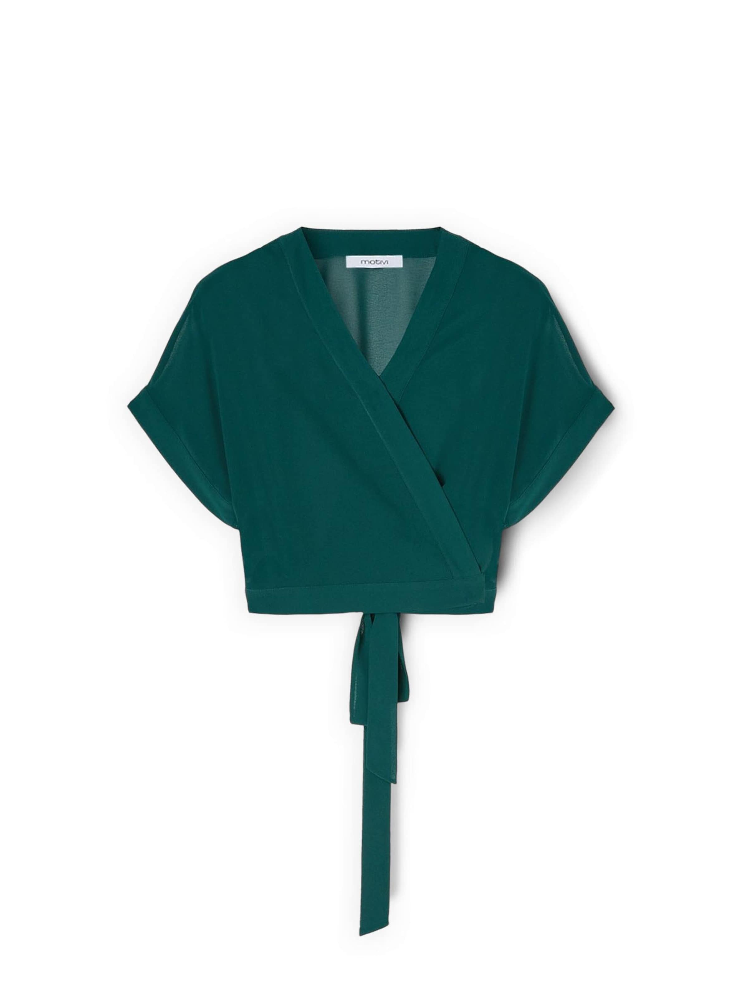MOTIVI Blouse in Groen: voorkant