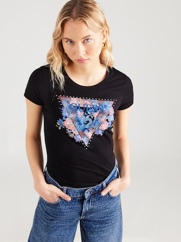 GUESS Shirt 'PEONY' in Black: front