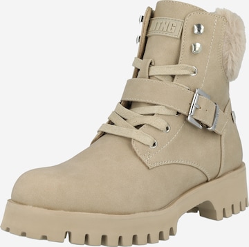 MTNG Lace-Up Ankle Boots 'LENOX' in Beige: front
