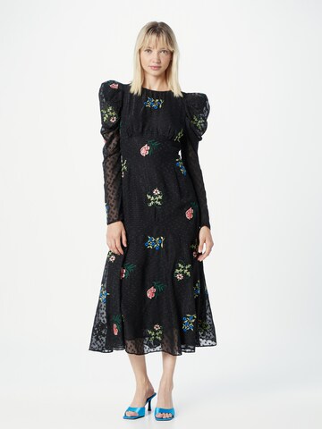 Warehouse Cocktail Dress 'William Morris' in Black: front