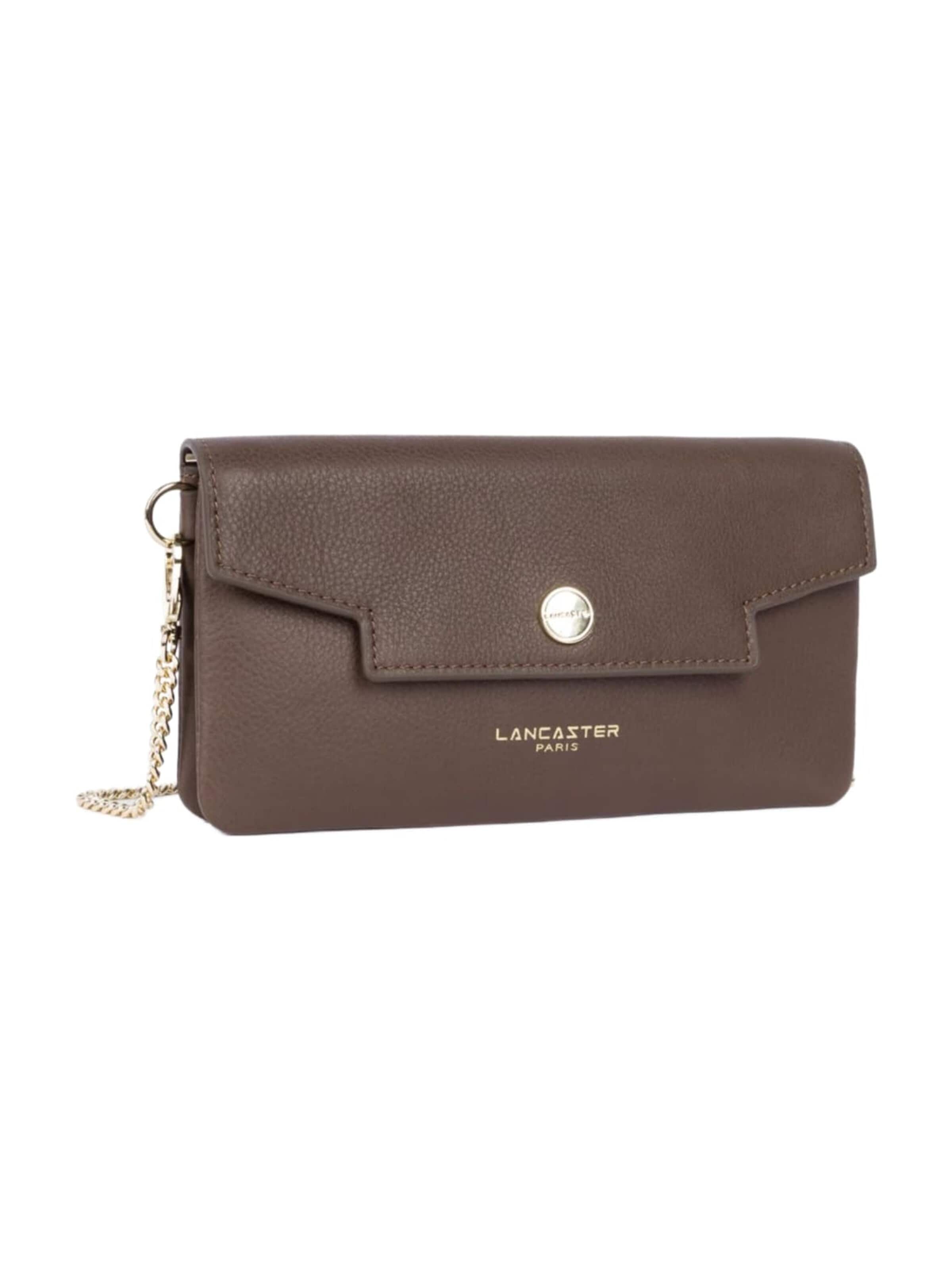Sac bandoulière 'Lancaster Paris Pochette A rabat avec pression S Mademoiselle Grace Marron' LANCASTER Paris en marron