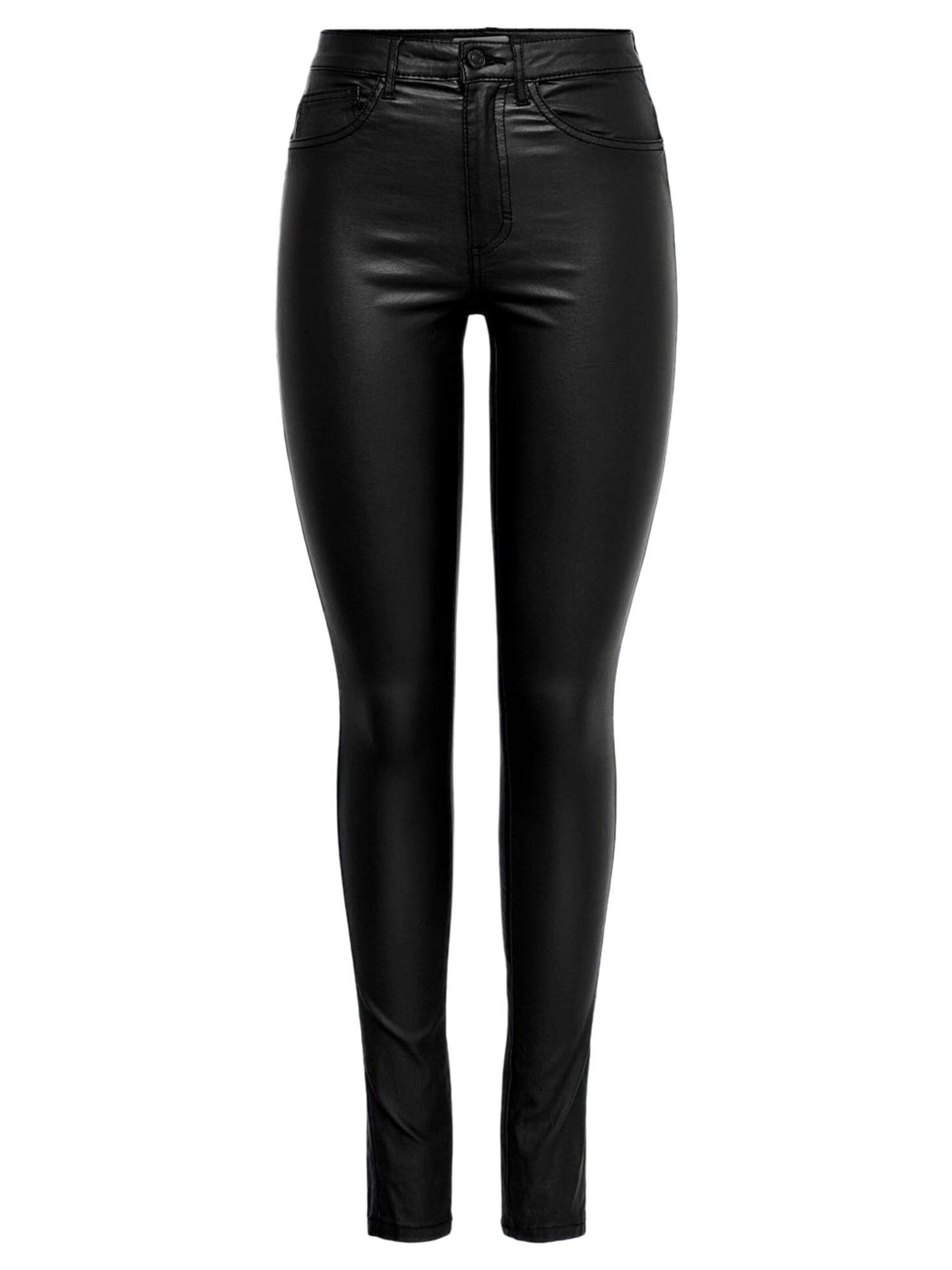 Skinny Jeans 'ONLROYAL HW SK ROCK COATED PIM NOOS 15159341' di ONLY in nero: frontale