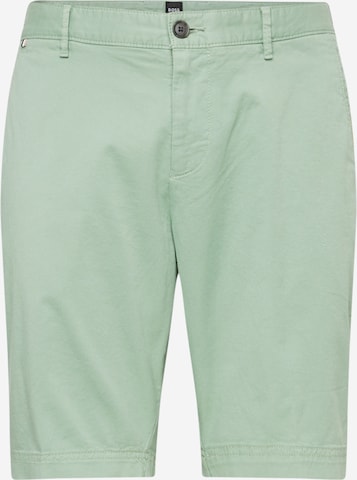 BOSS BlackChino hlače - zelena boja: prednji dio