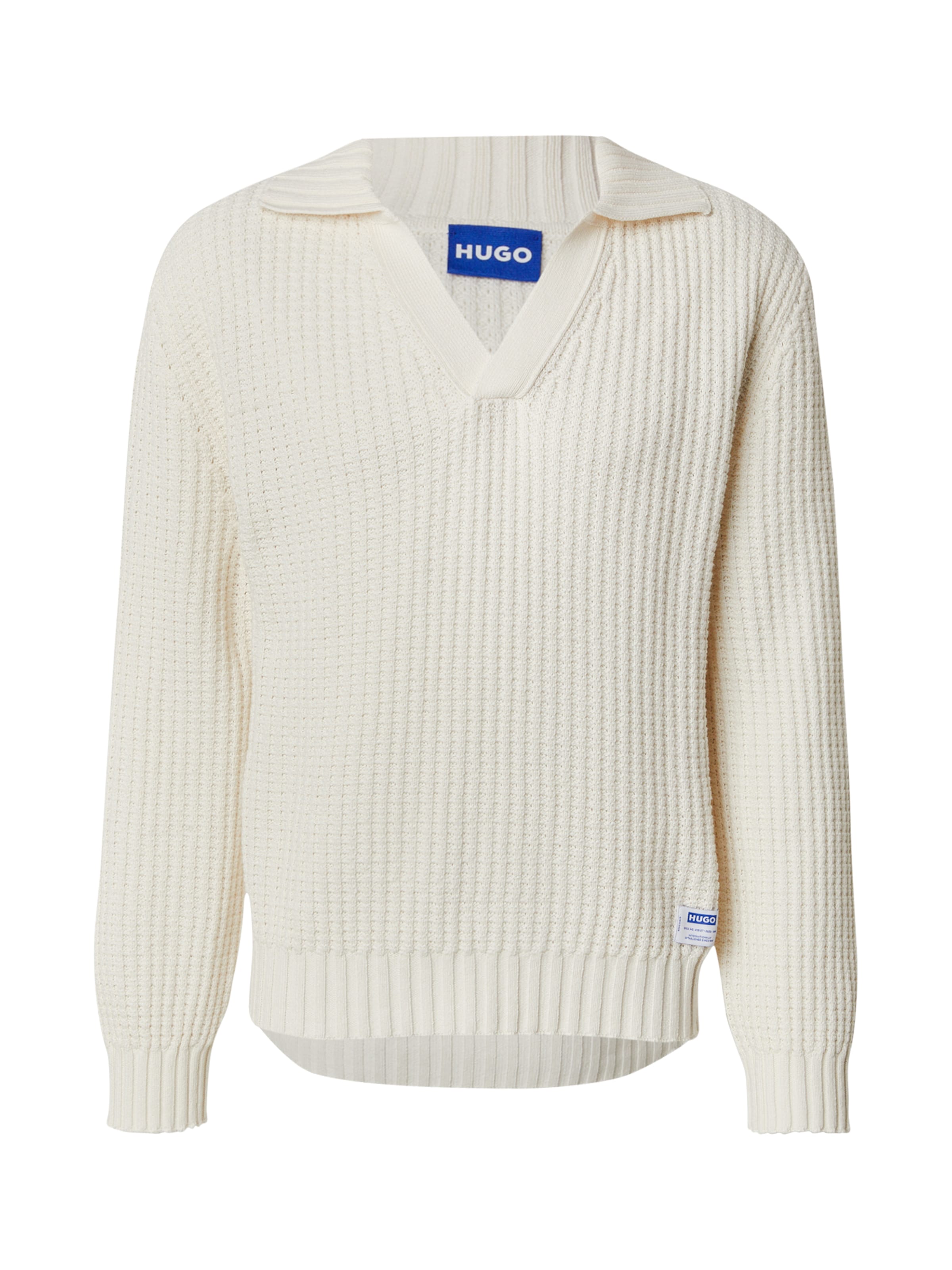 balta HUGO Megztinis 'Spiro': priekis