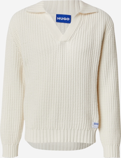 HUGO Pull-over 'Spiro' en blanc, Vue avec produit