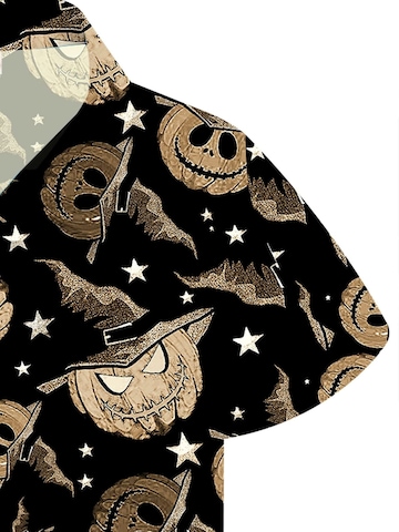 Maglietta 'Helloween Pumpkin Hat' di King Kameha in marrone