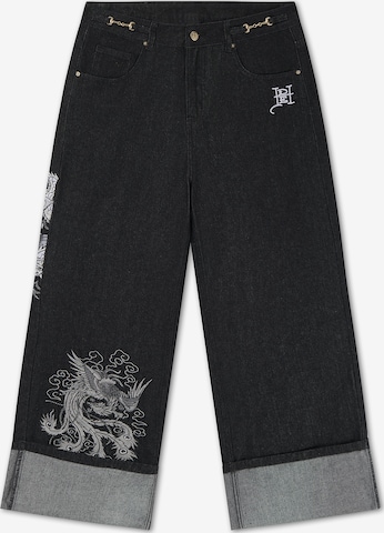 Loosefit Jeans di Ed Hardy in nero: frontale