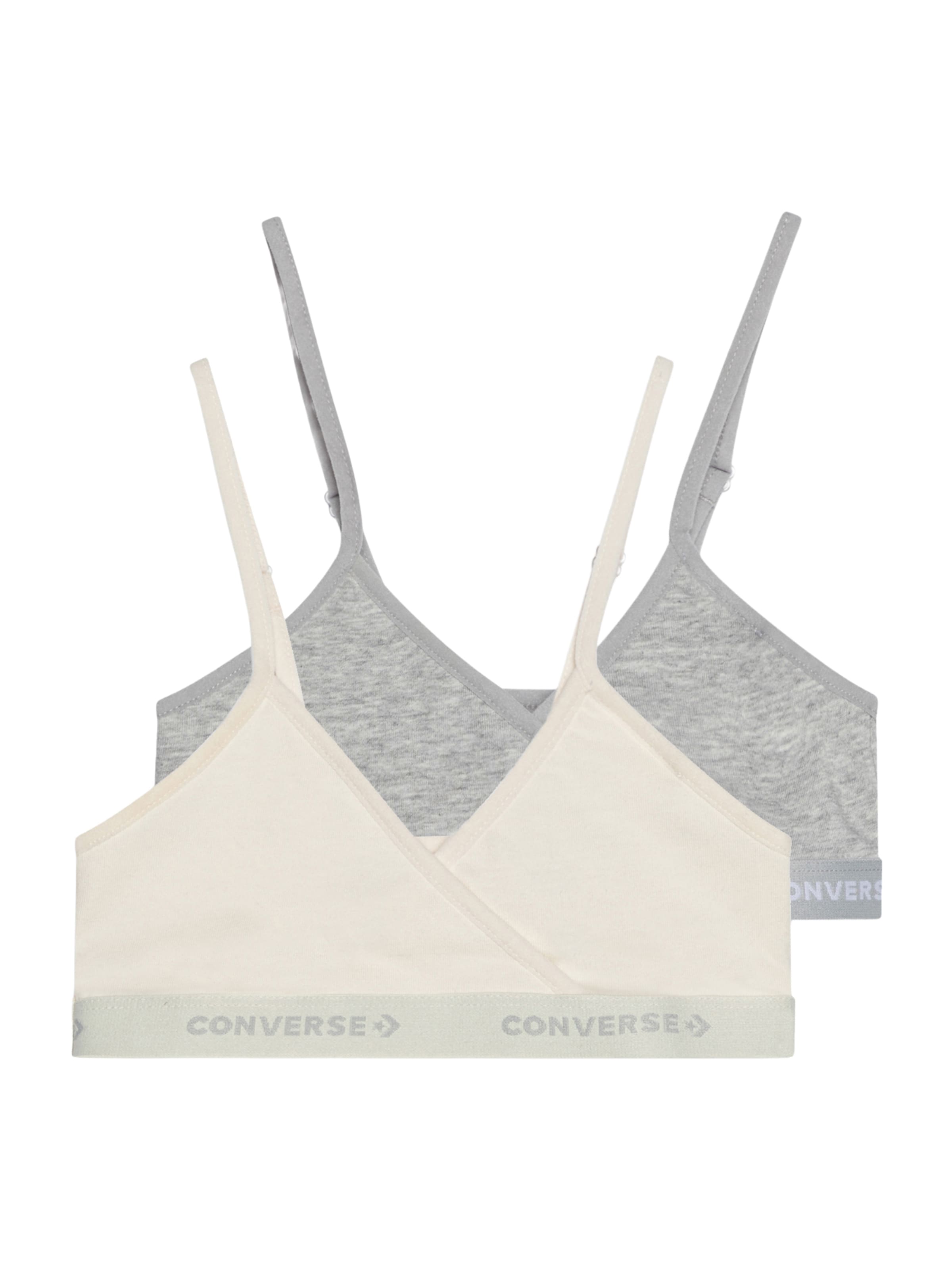 CONVERSE Сутиен с триъгълни чашки Сутиен в сиво: отпред