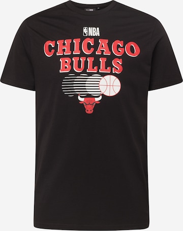 NEW ERA Shirt 'NBA Chicago Bulls' in Zwart: voorkant