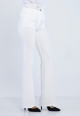 évasé Pantalon à pince 'Raffaela' Giorgio di Mare en blanc