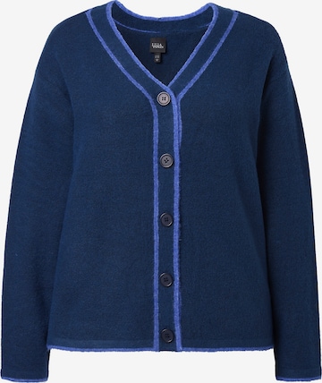 Ulla Popken Knit Cardigan in Blue: front