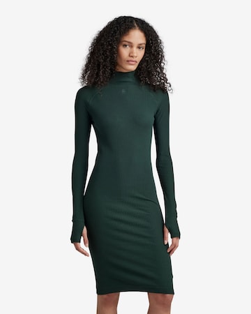 G-Star RAW Knitted dress in Green: front