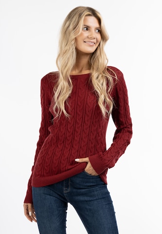 Pull-over usha BLUE LABEL en rouge : devant