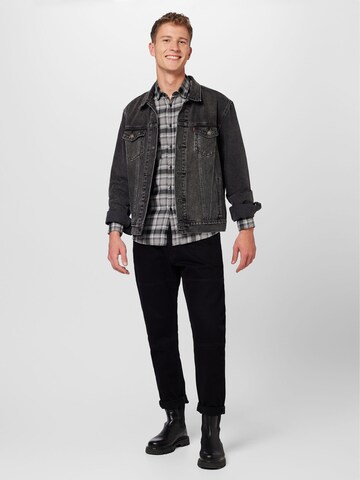 TOM TAILOR DENIM Slim fit Button Up Shirt in Grey