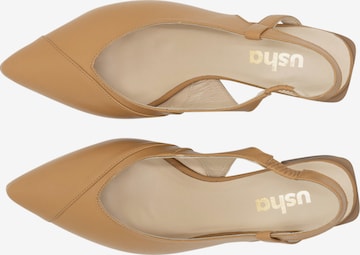 Usha Slingback Pumps in Beige