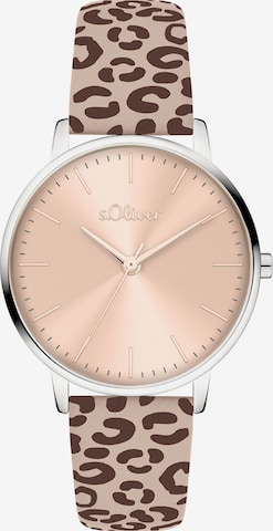 s.Oliver Uhr in Beige: Vorderseite