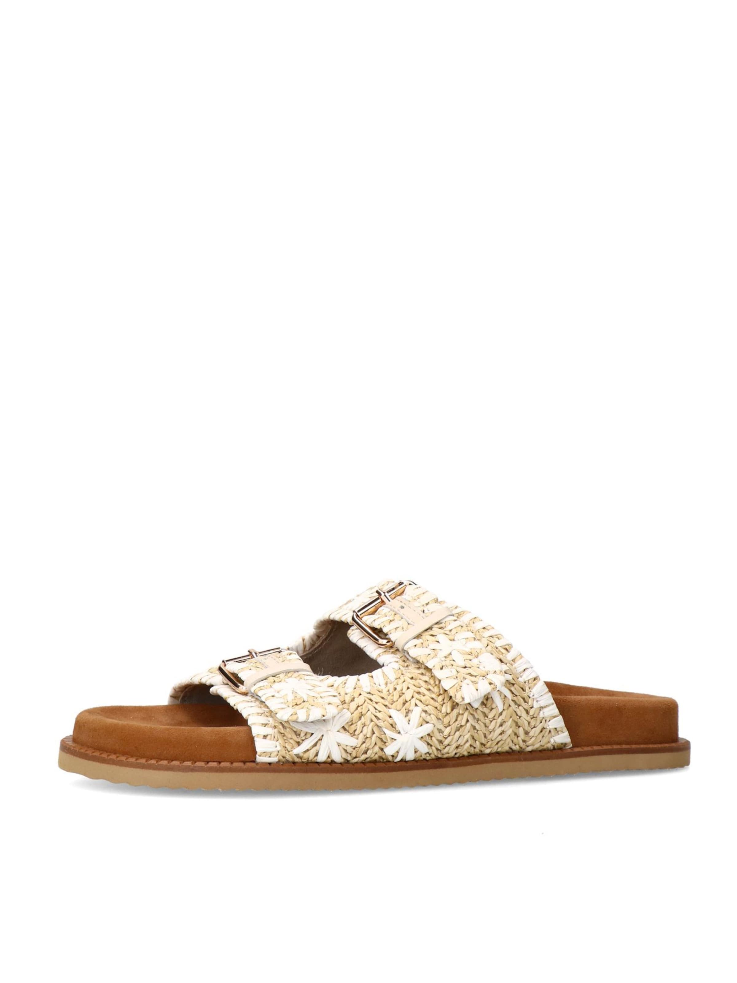 SACHA Muiltjes in Beige: voorkant