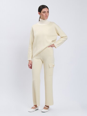 Largi Pantaloni de la Influencer pe bej