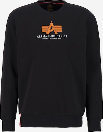 ALPHA INDUSTRIES Sweatshirt 'Basic Rubber' in Schwarz: Vorderseite