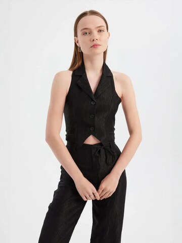 Hiccup Anzugweste in Schwarz: Vorderseite