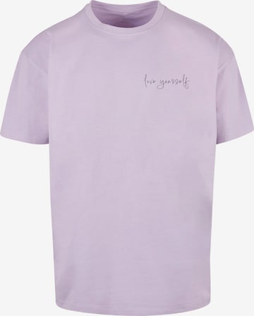 T-Shirt 'Love Yourself' Merchcode en violet : devant