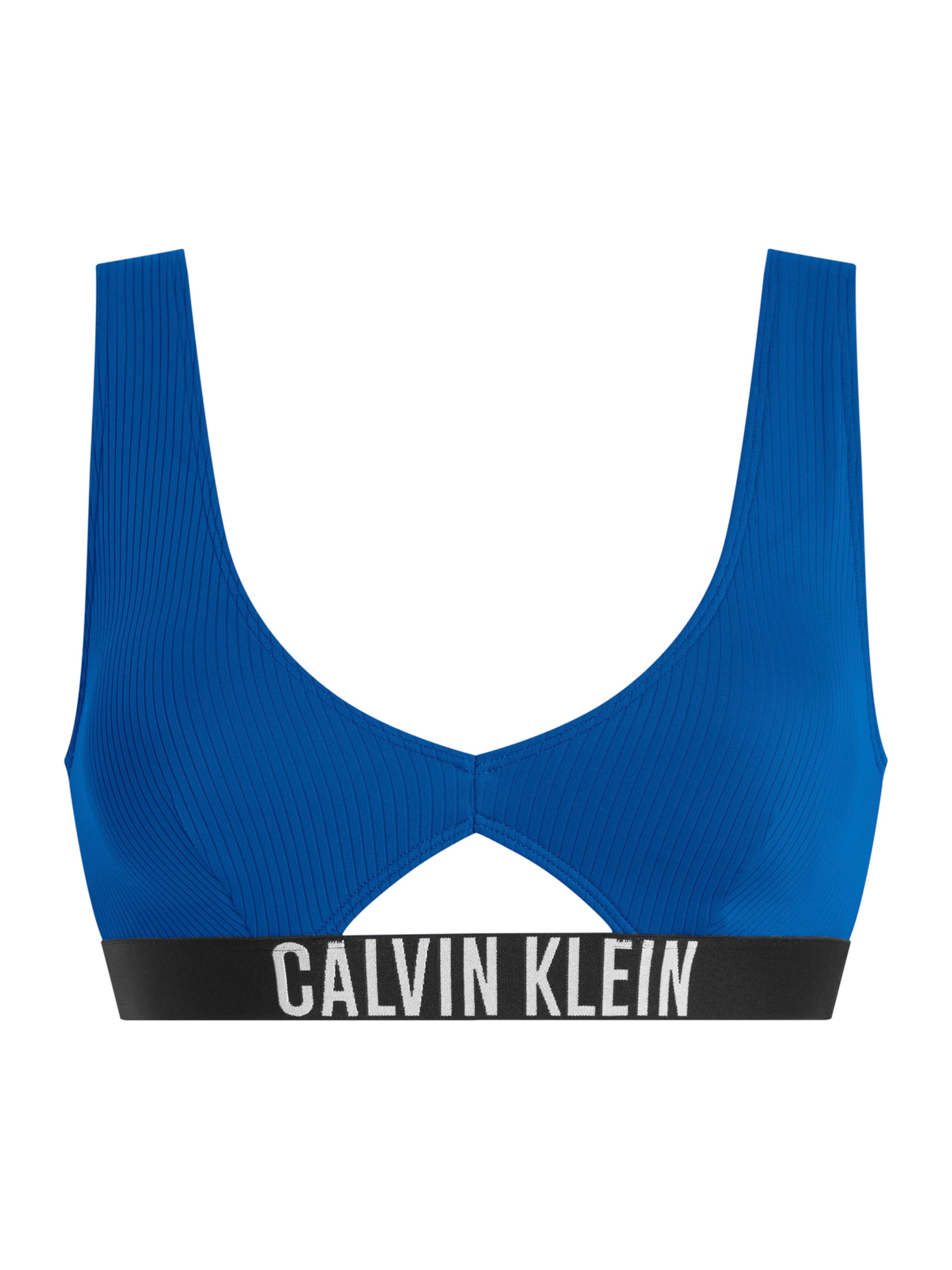 Calvin Klein Swimwear Triangel Bikinitop in Blauw: voorkant