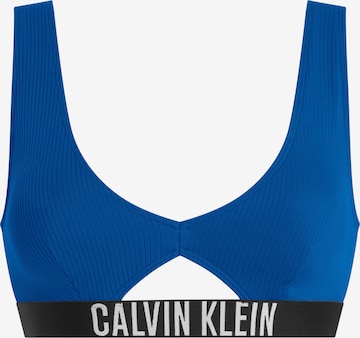 Triangle Hauts de bikini Calvin Klein Swimwear en bleu : devant