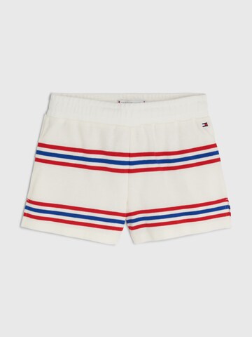 TOMMY HILFIGER Regular Trousers in White: front