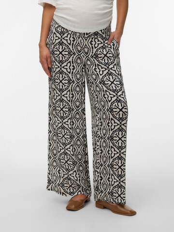 Vero Moda Maternity Wide leg Broek 'VMMMenny' in Grijs: voorkant