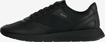 Baskets basses 'Titanium' BOSS en noir : devant